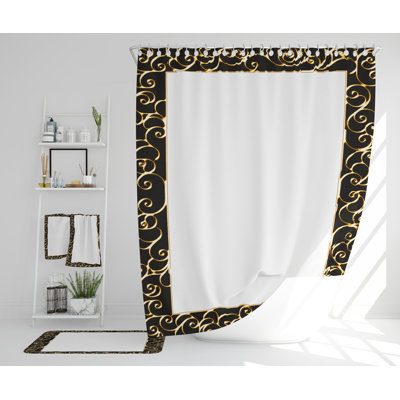 Nelvina Polyester Shower Curtain Set