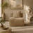 Armless Sofa Velvet- Brown