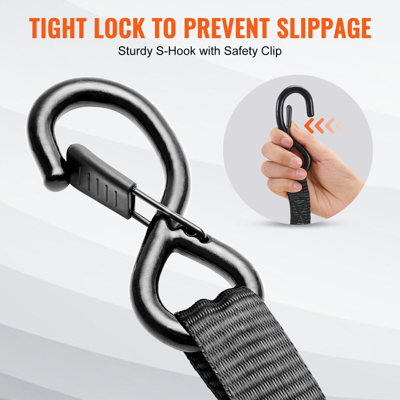 Ratchet Tie Down Straps (4PK), 2200 lb Max Break Strength, Includes 4 Premium 1" x 15' Rachet Tie Downs with Padded Handles, for Moving Securing Cargo, Appliances, Lawn Equipment, Motorcycle