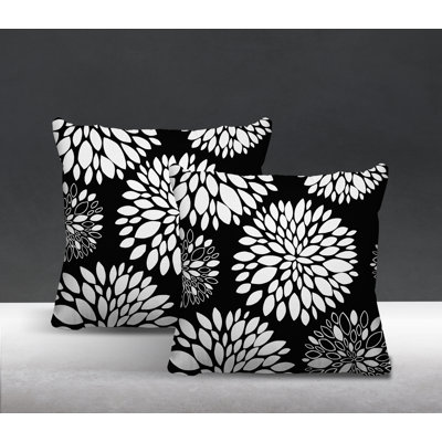 Floral Outdoor Reversible Throw Pillow