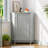 Grey Bathroom Cabinet - Triangle Corner Style Adjustable Shelf For A Neat Space Fashionable Chic Feature