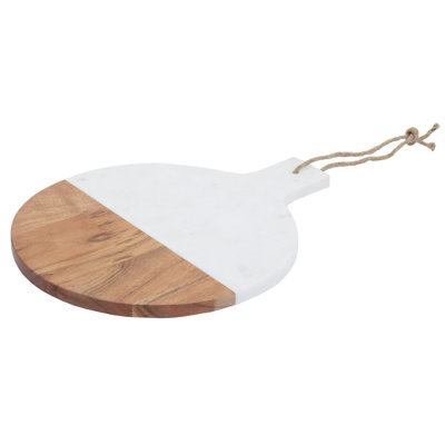Aniyyah Wood Marble Cutting Board