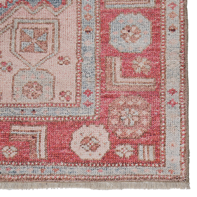 Tapis ombre bleue / fleur de pêche / coquillage, Rectangle 8 pi 10 po x 11 pi 9 po