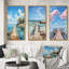 «Pier and Dock Coastal», 3 pièces sur toile-854295101-854295096