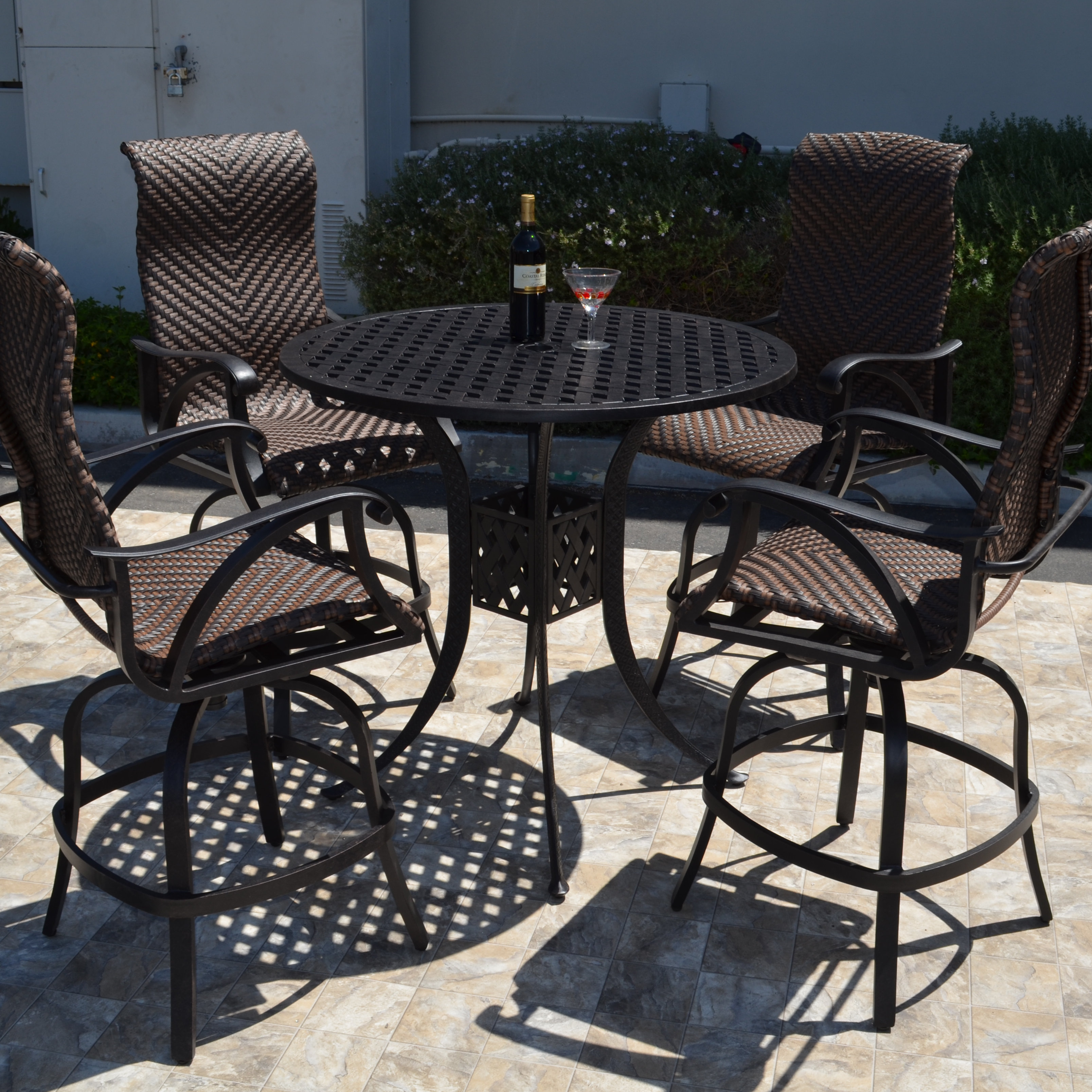 K B Patio Venice 5 Piece Dining Set Wayfair