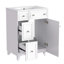 Armoire de salle de bain avec lavabo en céramique, 2 tiroirs et 1 porte-106757439