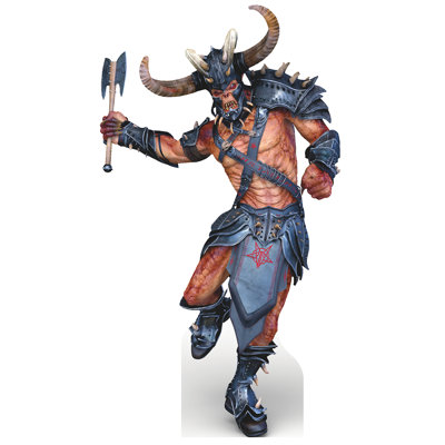 Viking monstre démon zombie avec hache carton debout