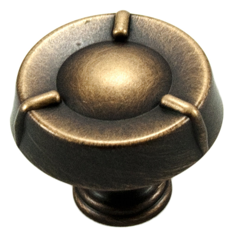 Fullerton Knob, 1.5" H x 1.5" W x 1.19" D, Brushed English