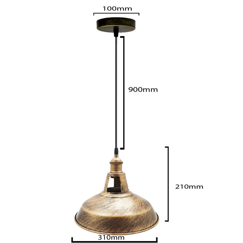 Orford 1 - Light Single Pendant, Rustic Red