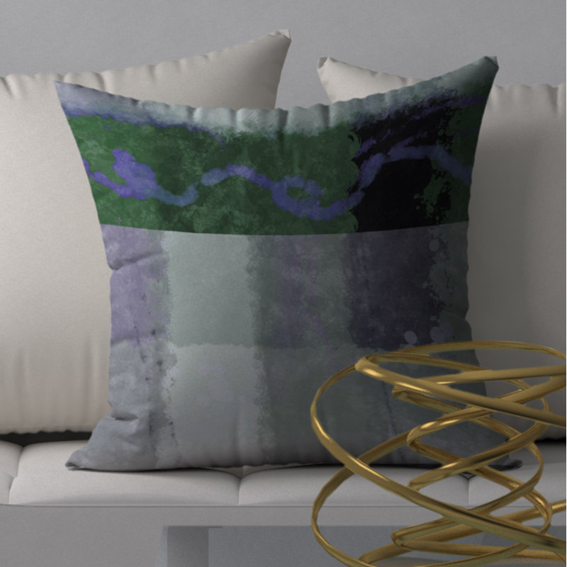 Housse de coussin décoratif carrée à motif de confiance et insert, 18" x 18"