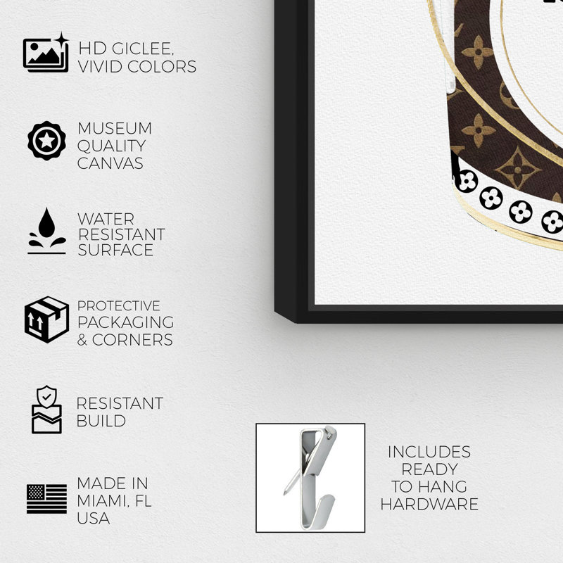 «Luxurious Paint Can II», impression sur toile, Cadre noir, H 20 po x l 20 po
