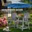 Hautes chaises Adirondack hautes, ensemble de 2 chaises de balcon à haut dossier d'extérieur
