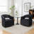Fumiyo Velvet Swivel Barrel Chair-2000563730