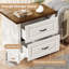Table de chevet Farmhouse, grande table de bout avec 2 tiroirs, commode de table d'appoint, table de chevet pour chambre à coucher, salon-1003264200