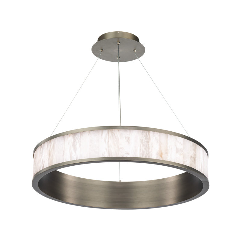 Coliseo 1 - Light Single Drum LED Pendant, Antique Nickel