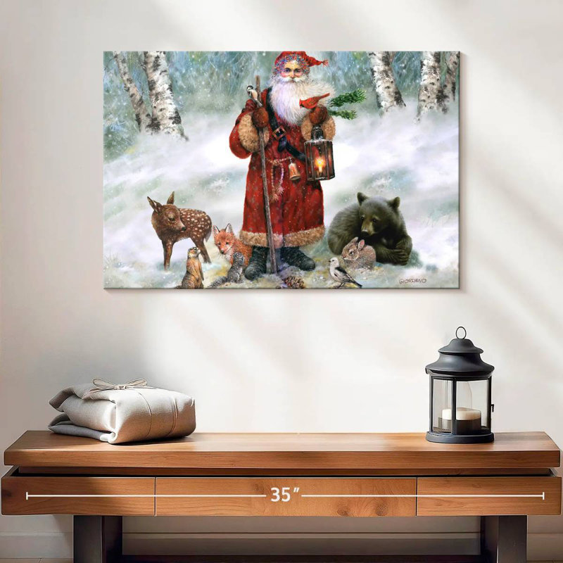 Père Noël Lelend Woodland, H 16 po x l 24 po