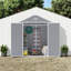 Remise de rangement extérieure en résine - Unité de jardin polyvalente et résistante aux intempéries avec toit incliné, fenêtres Lucent et porte verrouillable pour outils de jardin, refuge pour animaux et activités familiales