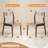 Xavion & Morven Mid-Century Solid Wood 5-Piece Dining Set, 48'' Round Table with Sculpted Splayed Legs & 4 Angular Back Stackable Chairs, Chestnut Brown-549513310