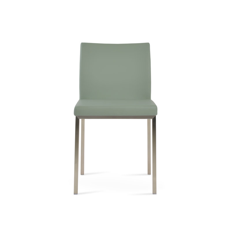 Chaise d'appoint en métal Aria, PPM menthe, Acier inoxydable