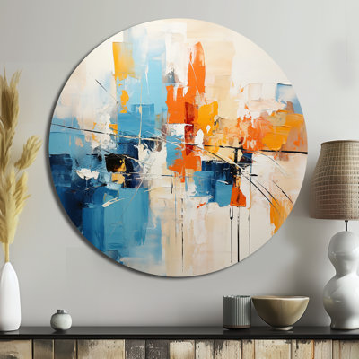 Claybourne - Art abstrait rond en métal