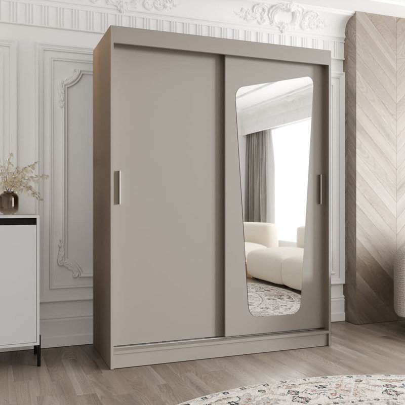 Sundhas Manufactured Wood Wardrobe, Cashmere