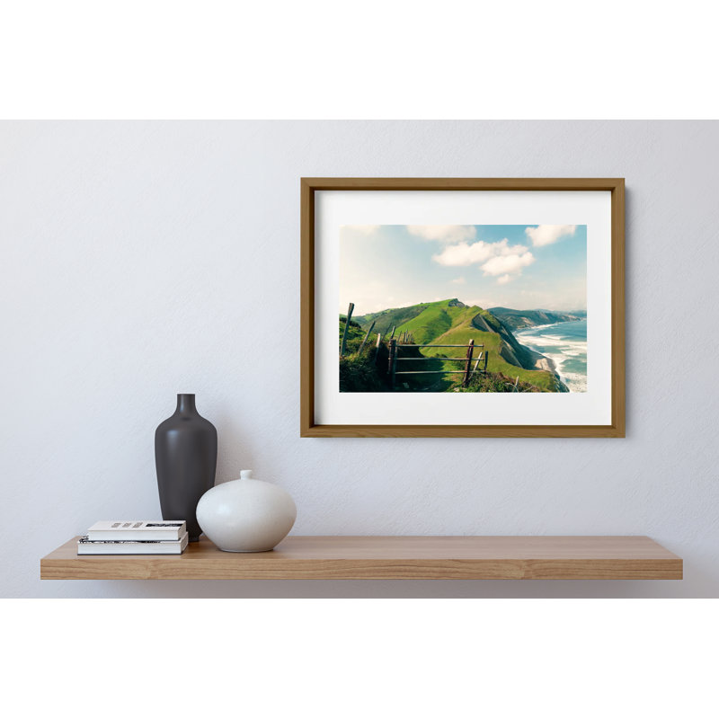 El Camino Print by Joseph Regan, 22" H x 26" W x 0.75" D, Walnut