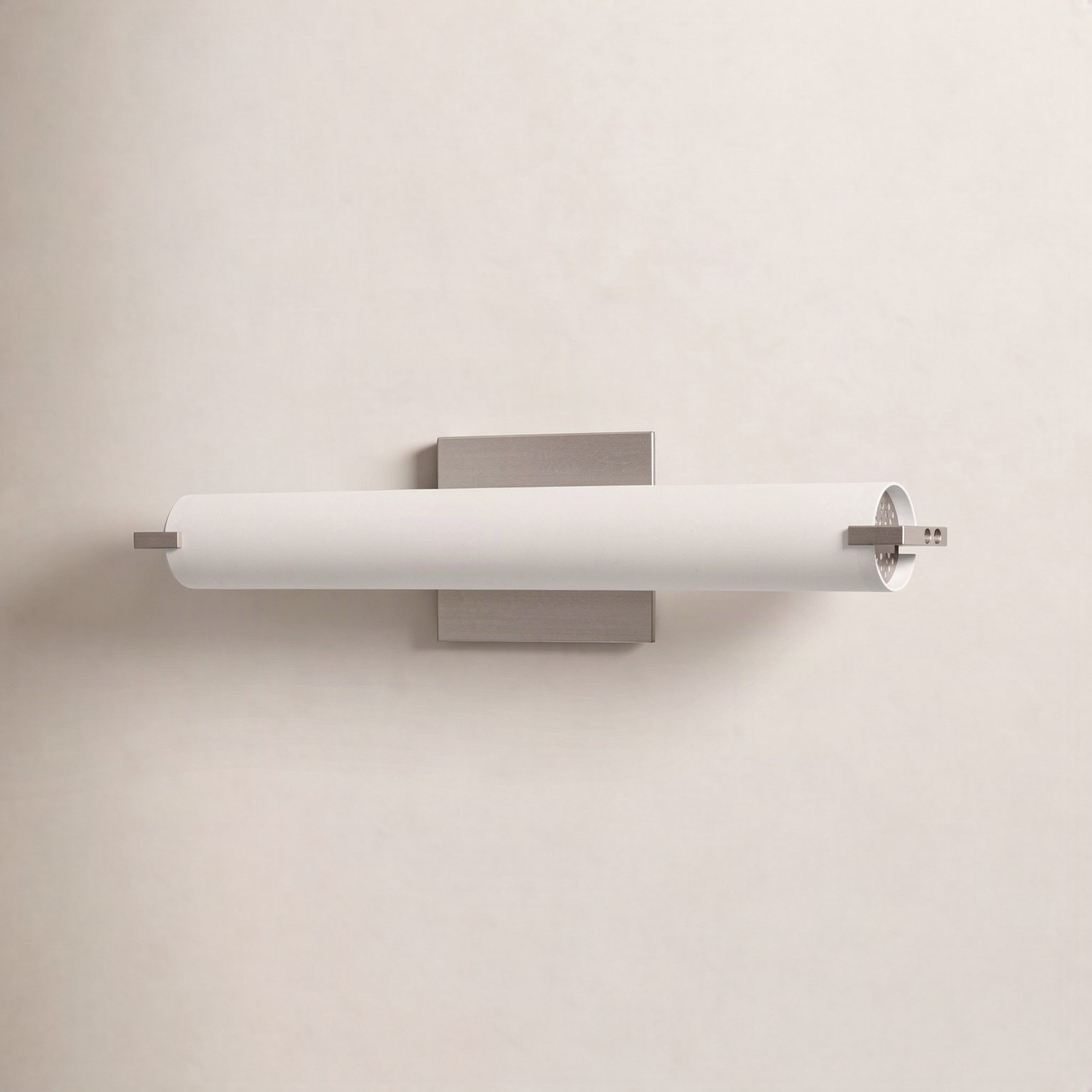 Bradson Single Light Flush Mount Sconce, Brushed Nickel, LED