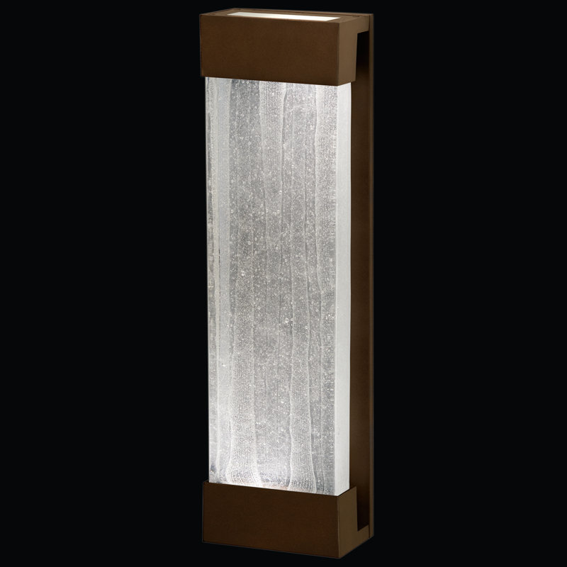 Crystal Bakehouse - Light Outdoor Wall Light, Bronze, 24" H x 7" W, Clear