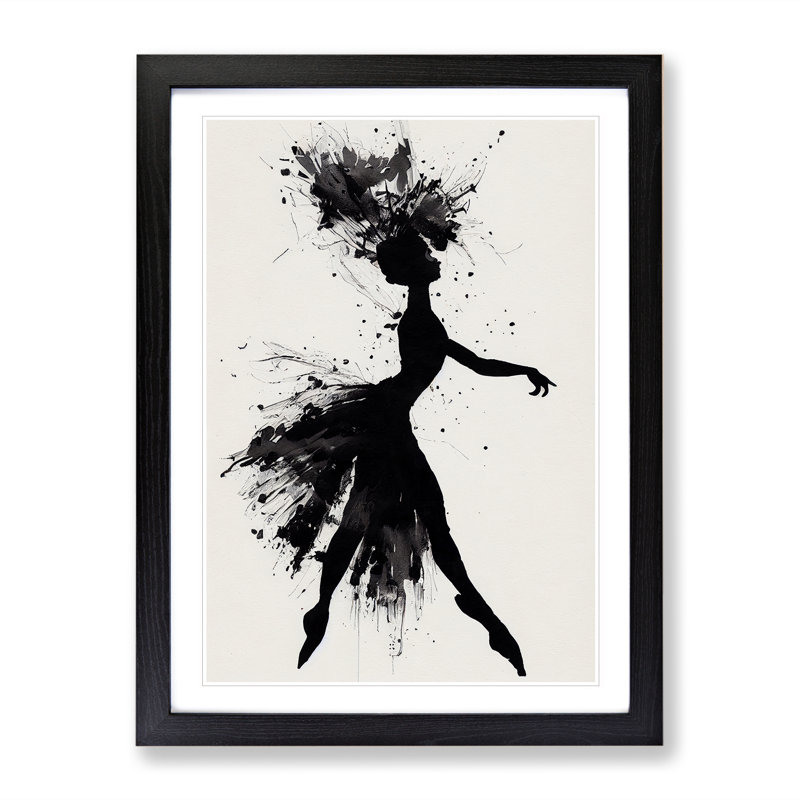 Majestic Ballerina Abstract - Framed Print, Black Framed, 46cm H x 34cm W x 2cm D