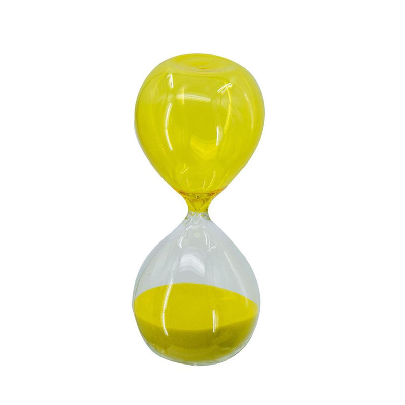 Campanella Hourglass, Yellow, 7.9" H x 3.2" W x 3.2" D