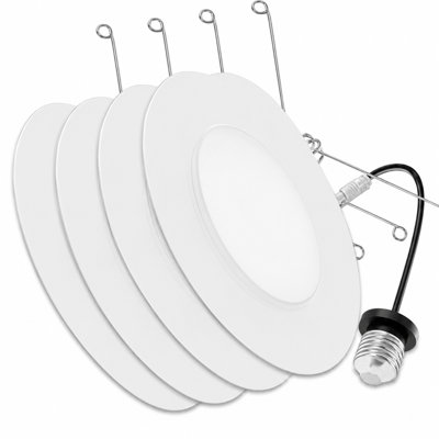 5/6 In. Integrated Led Recessed Retrofit Light Trim 3000k, (4-pack)