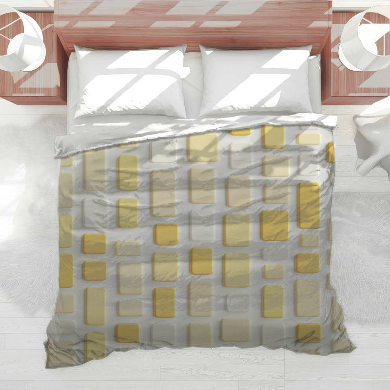 Édredon jaune beige rectangulaire, Twin Extra Long