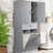 Grey Bathroom Storage With 2 Laundry , Cabinet, Painted, Adjustable Shelf, Tipping, Doors & Drawer For Home Cabinet Bags, And Use-2093160766