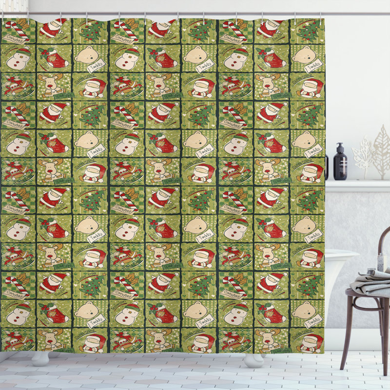 Shower Curtain with Hooks Included, 70" H x 69" W