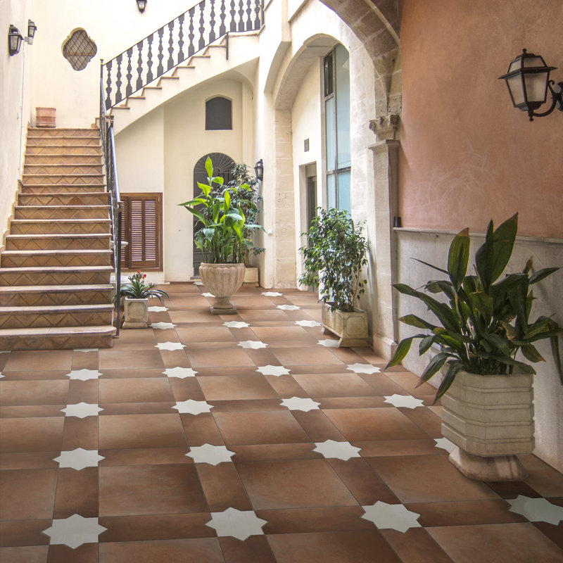 Argile Losanga 7 In. X 17-5/8 In. Porcelain Floor And Wall Tile
