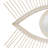 Ruhy Decorative Wall-Mounted Mirror with Eye-Shape Design, White Wood