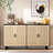 Elegant And Functional 4-door Rattan Sideboard