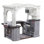 Step2 Gray Grand Walk-In Classic Toddler Pretend Play Kitchen Set Kitchen Set