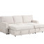 Canapé-lit modulaire beige avec rangement pratique et lit, sensation-328431651