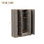Armoire 4 portes avec 1 tiroir et 1 armoire supérieure, gris