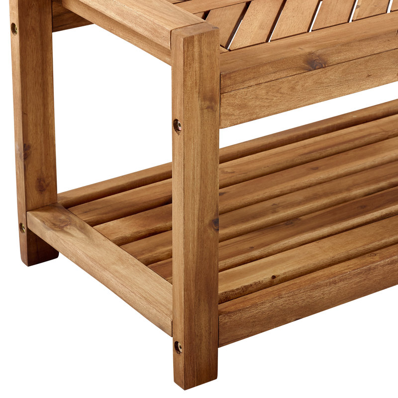 Banc de rangement en bois Ovolo, Brun