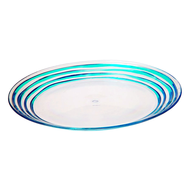 Assiette plate 11 ", Bleu