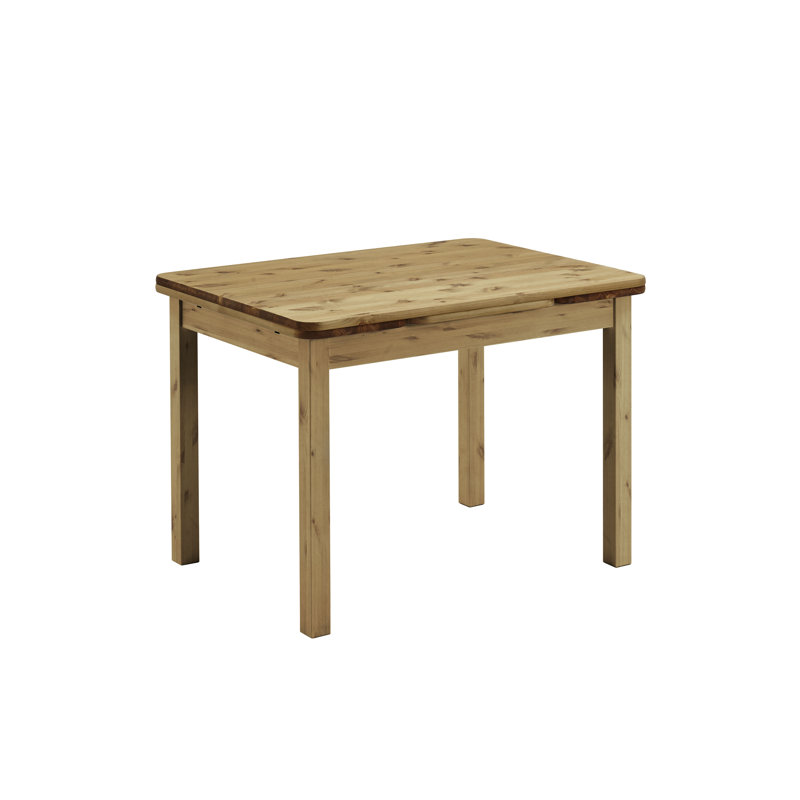 Southsea Extendable Pine Solid Wood Dining Table, Leach-coloured, H74 x L77 x W104cm