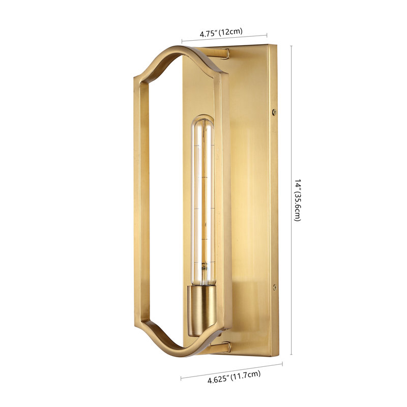 Goleta Iron Flush Mounted Sconce, Brass Gold