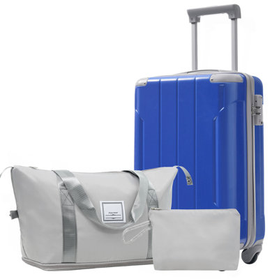 Ensemble de bagage à main 20 pièces 3 pièces avec roulettes, valise légère en ABS rigide pour les escapades à Weedend