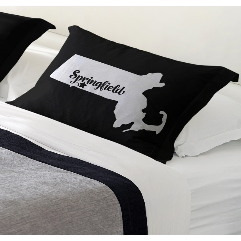Springfield Polyester Sham Set, Microfiber, Standard/Twin, Black