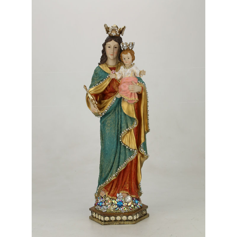 Jeweled Madonna And Child, Large -24 Inches