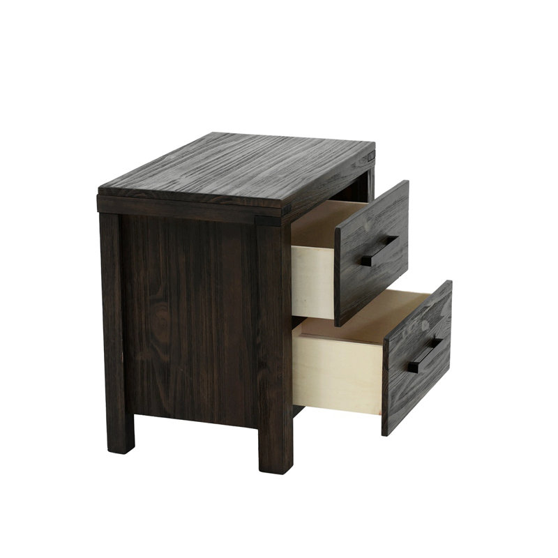 Table de chevet 2 tiroirs Posner, Espresso