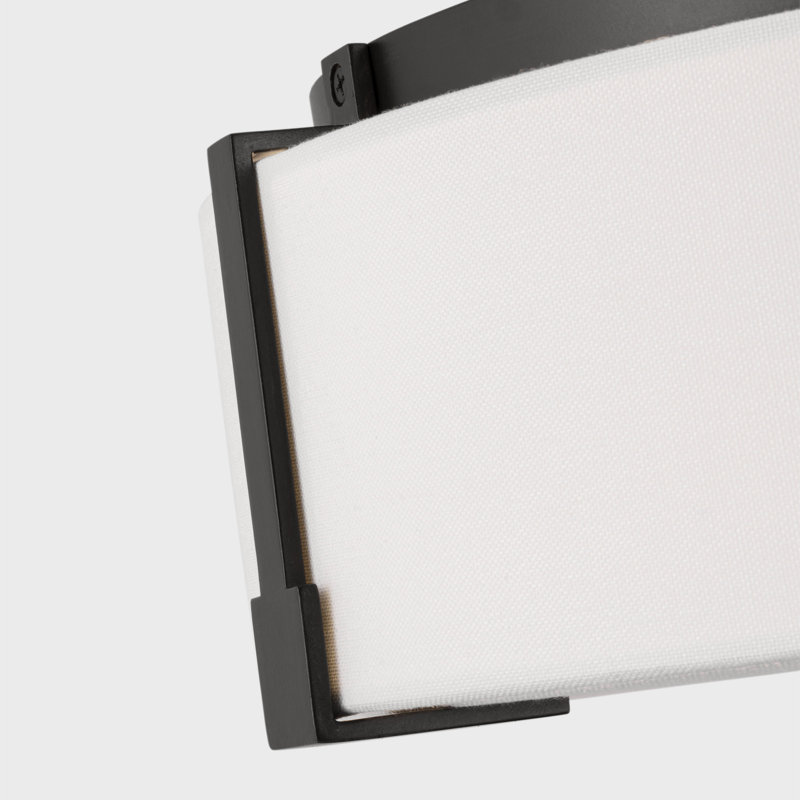 2 - Light Flush Mount, Aged Iron