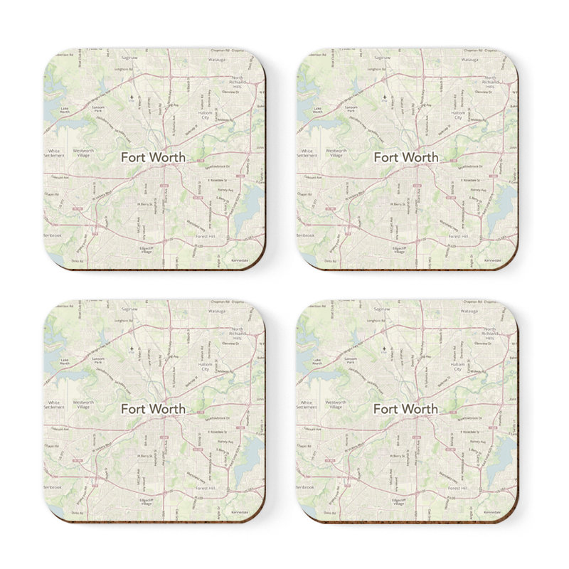 Sous-verre carte des États-Unis, Fort Worth
